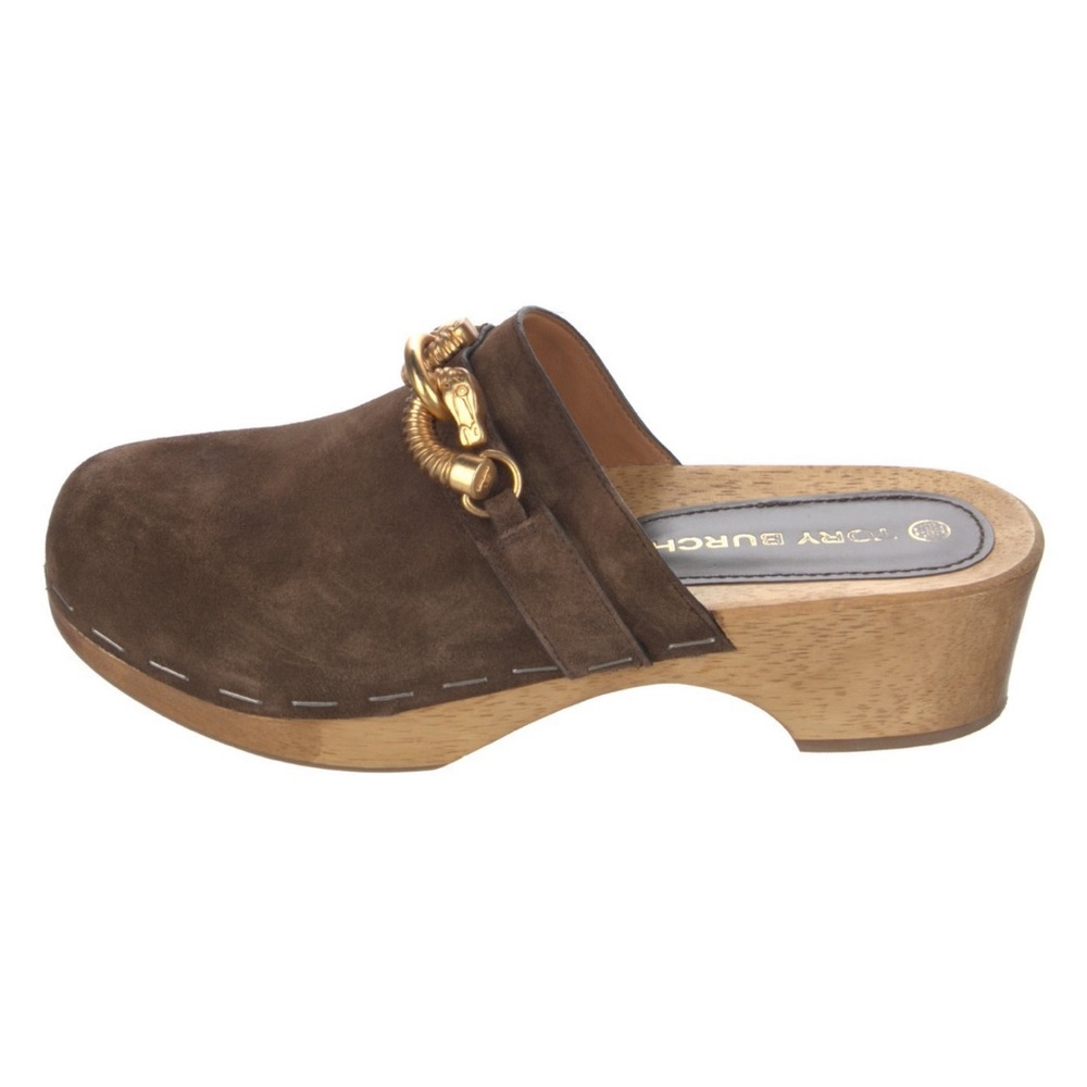 Horsebit accent suede mules